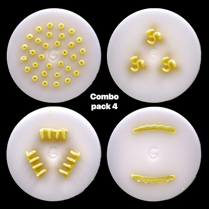 Pasta Noodle Shape Disc Collections Fit For Philips Avance Pasta & Noodle Maker, Pasta Maker Attachments, 4 in1 Accessory Pasta Shape Disc Set - Bucatini, Fusilli, Potato Gnocchi, Radiator