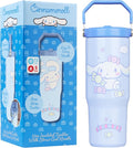 Get Trend Hello Kitty Cinnamoroll 30oz Tumbler with Handle and Straw, Kids Stainless Steel Insulated Water Bottle, BPA-Free, Leak-Proof, Cold for 12h, Hot 5h, Kawaii Gifts for Girls (Blue Cinnamoroll)