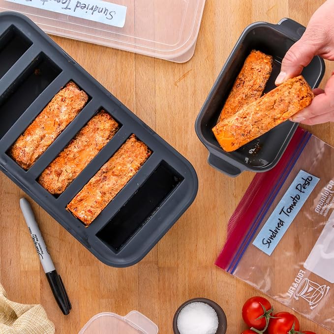 Souper Cubes Ceramic Baking Dishes 2.0-5" x 3" Small Casserole Dishes for Oven with Silicone Lids, Oven, Microwave and Air Fryer Safe,USA Made, Set of 4 - Charcoal