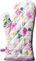 Maison d'Hermine Oven Gloves 100% Cotton Oven Mitt 7" x 13" with Loop Heat Resistant BBQ Cooking Gloves Baking Grilling Gifts for Mothers Day Spring/Summer (Pack of 1, Pivoine)