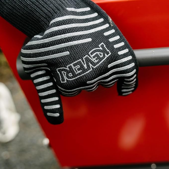 BBQ Grill Gloves, EN407 Certified — Heat Resistant up to 932°F (500°C) | Polyaramid Fiber, Non-Slip Grip, Oven & Smoker Gloves for Men & Women