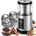 SHARDOR Quiet Coffee Grinder Electric, 70g Removable Bowl Spice Grinder for Coffee Beans, Seeds and Grains, Super Silent Grinding Mill with 60dB Low Noise, 2.5oz Capacity, Silver