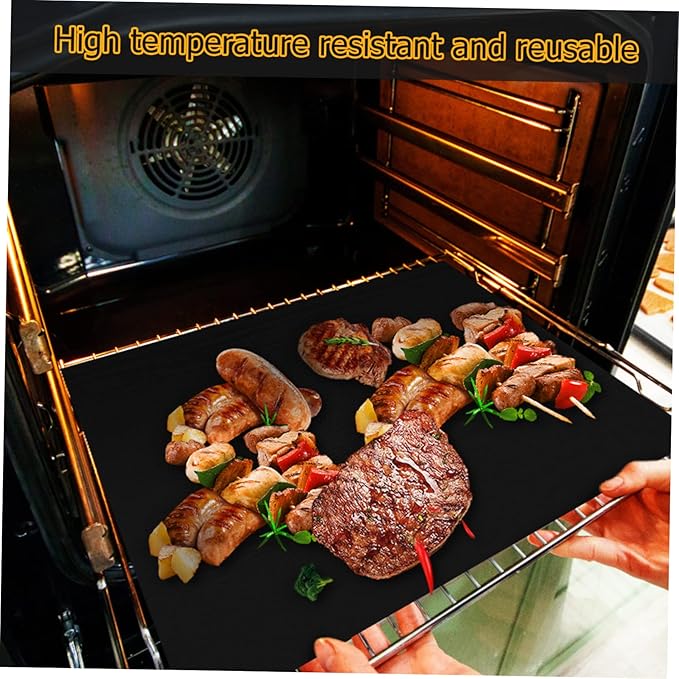 9pcs Reusable Non-stick Baking Mats Oven Liners for Bottom Grill Cooking Heavy Duty Easy to Clean Versatile Safe Material