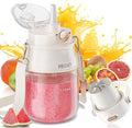 Portable Blender, Prasky Personal Blenders for Shakes and Smoothies with 27oz Cup, Lid and Shoulder Strap, Type-C USB Rechargeable, Personal Size Blenders BPA-free for Travel/Kitchen(White)