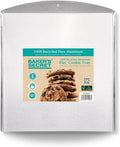 Baker's Secret Commercial Grade Natural Pure Aluminum 16" Cookie Sheet Flat, 100% Recycled, Baking Tray For Oven, Chemical Free No PFOA, PFOS, and PTFE - The Natural Aluminum Collection