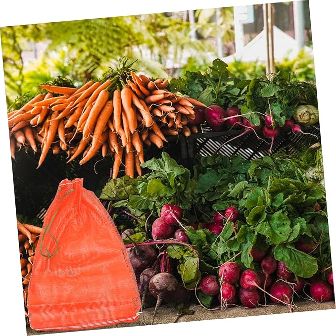 50pcs Mesh Produce Bags Bulk Net Bags Large Storage Containers for Fruits Toys Vegetables