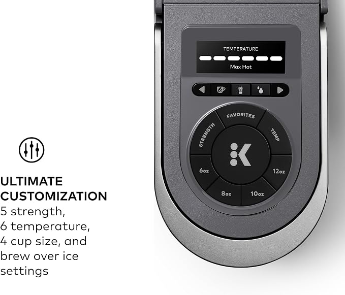 Keurig K-Supreme SMART Single Serve Coffee Maker With Wifi Compatibility, 4 Brew Sizes, And 66oz Removable Reservoir, Compatible with Alexa, Gray