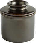 Butter Bell - The Original Butter Bell crock by L Tremain, a Countertop French Ceramic Butter Dish Keeper for Spreadable Butter, Dragon Steel Metallic