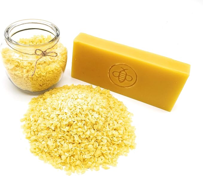 Basic Honey Beeswax Beads (1 lb) 100% All Natural from American Bees - Cosmetic Grade
