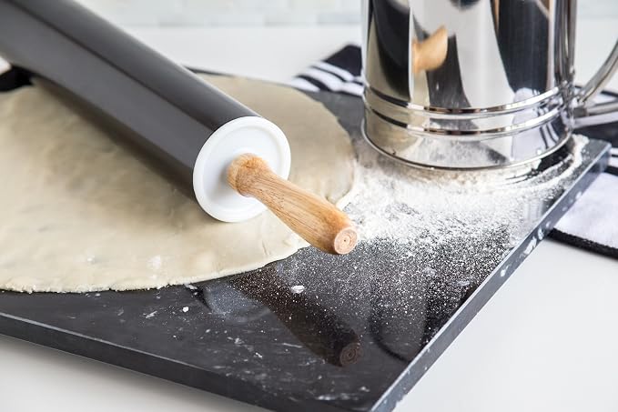 Fox Run Marble Pastry Board, Black, 12 x 16 x 0.5 inches