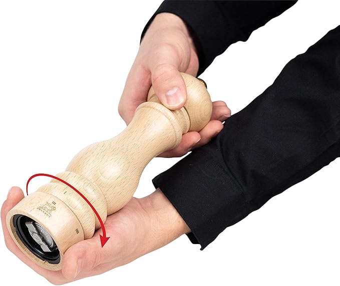 u'Select manual pepper mill in natural wood, 22 cm