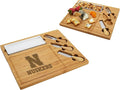 NCAA Nebraska Cornhuskers Officially Licensed Bamboo Cheese/Charcuterie Board with Knife Set & Cheese Markers by Picnic at Ascot