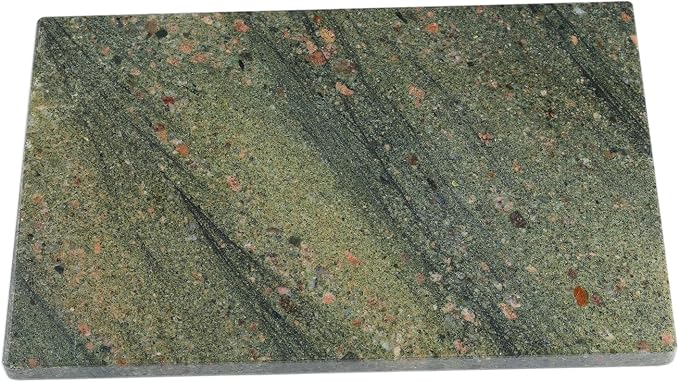 Koville Marble Cutting Board for Kitchen, 12x8 Inches Stone Slab Pastry Cheese Board, Rectangular Serving Tray for Bathroom Countertop, Marble Vanity Tray for Jewelry Cosmetics Perfume (Green)