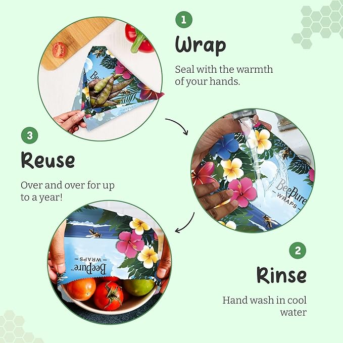 Reusable Beeswax Food Wrap Roll – Bees in Paradise