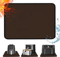 Heat Resistant Mat for Air Fryer, 16 x 24in Heat Resistant Mat for Countertop, Fireproof Silicone Countertop Protector Appliance Slider for Air Fryer, Coffee Maker, Toaster, Oven - Brown