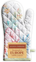 Maison d'Hermine Oven Gloves 100% Cotton Oven Mitt 7" x 13" with Loop Heat Resistant BBQ Cooking Gloves Baking Grilling Gifts for Mothers Day Spring/Summer (Pack of 1, Paradise Island)