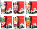 Mifoci 6 Pcs Christmas Tumblers 30oz Stainless Steel Christmas Travel Coffee Cup Double Insulated Vacuum Tumbler with Lid Straw Santa Claus Holiday Mug Gifts for Coworker Team Teacher(Classic)