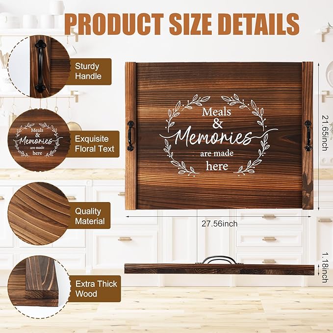 Patelai Noodle Board Stove Wooden Cover Stove Top Cutting Board with Handles 27.5 X 21.6 Inches Sink Cover for Electric Gas Burners Kitchen Counter Space(Warm Style)