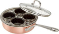 4 Cup Stainless Steel Tri-Ply Professional Egg Poacher W/Nonstick Egg Cups for Perfectly Poached Eggs Brunch and Breakfast