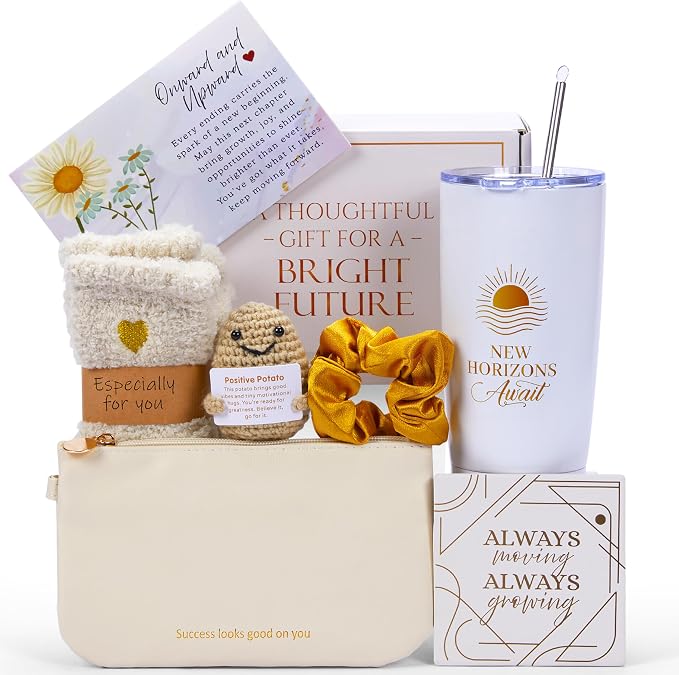 Farewell Gifts for Coworkers, New Job Gifts, New Beginnings Gift for Women, Graduation Gift Basket for Her, Congratulations, Promotion, Going Away, Goodbye, Leaving Job, Good Luck, Moving Away Boss