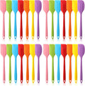 28 Pcs Mini Silicone Spatulas Bulk 8.3 Inch Small Rubber Spatula Non-stick Spatulas Set Flexible Heat Resistant Scrapers for Kitchen Cooking Baking Mixing
