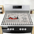 Farmhouse Stove Top Covers for Electric Stove 20x28 Inch Farmhouse Heat Resistant Glass Top Stove Cover Washable Foldable Cooktop Protector