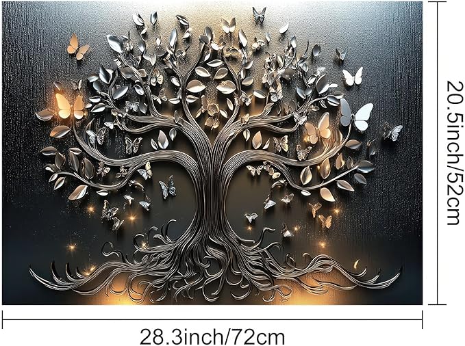 HOMETITUTE Stove Top Cover 28x20 Inch Diatomite Butterfly Tree Relief Kitchen Decor Glass Cooktop Protector Dish Drying Mat Coffee Mat Electric Stove Cover Mat Heat Resistant Pad