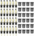 24-Pack Liquor Bottle Pourers with Adapters, Liquor Pour Spout Adapters set for for Large Olive Oil Bottles and Liquor Bottles - Up to 1 Inch/25mm Neck Converts Any Spout into a Large Pour Spout,Gold