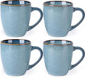 GBHOME Ceramic Coffee Mugs Set of 4, 12oz Stoneware Coffee Mugs Set For Dad Mom Women MEN, Light Weight Ceramic Coffee Cups for Latte/Tea/Beer/Hot Cocoa, Dishwasher & Microwave Safe