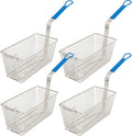 Deep Fryer Basket | 4-Pack | Commercial Fry Basket with Handle | 13.25" x 6.5" x 5.9" | Heavy Duty Restaurant Quality