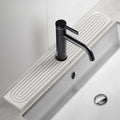 Faucet Mat for Kitchen Sink, Diatomite Fast Drying Stone Sink Tray, Super Absorbent, Prevents Moisture Buildup - Faucet Splash Guard for Bathroom Counter, Kitchen [White, 23.6" x 3.9"]