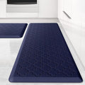 Kitchen Mat [2 PCS] Cushioned Anti-Fatigue Floor Mat Water Resistant Non-Skid Kitchen Mats and Rugs Ergonomic Comfort Foam Kitchen Rugs Standing Mat for Kitchen Floor Office Sink Laundry(Blue)