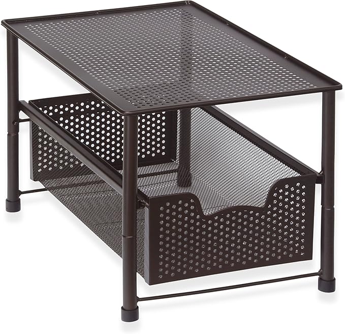 Simple Houseware Stackable 3 Tier Sliding Basket + Single Tier Sliding Basket