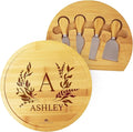 RoyalHouse Personalized Cheese Board, Custom Bamboo Engraved Customized Gifts Bridal Shower Gifts Perfect for Personalized Wedding and Christmas Gifts