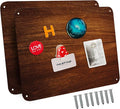 9 inches x 6.5 inches Stainless Steel Plate for Magnets, 3M Adhesive Back, Mounting Screws, Ideal for Magnetic Shelf, Spice Holders, Colorful Magnets as a Gift. Mount Anywhere! (Timber, 2 Pack)