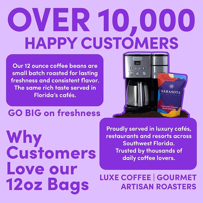 French Roast Whole Bean Coffee | Dark Roast European Coffee Beans | Extra Bold Strong | Low Acid, Specialty Grade | 12 oz