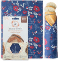Bee's Wrap Beeswax Wraps for Bread - Beeswax Bread Wrap for Sourdough & Bread Storage - Plastic Free Made in USA Reusable Natural Food Wrap - Botanical