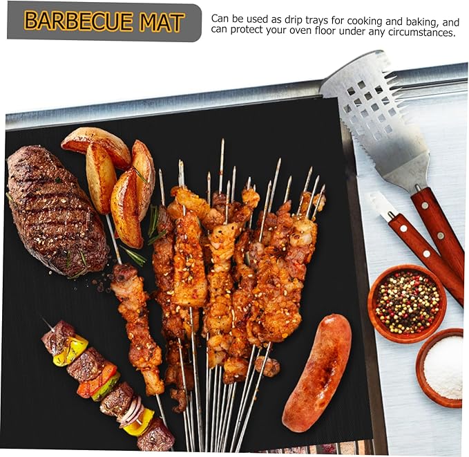 9pcs Non-stick Oven Liner Mats Reusable Cooking Mats for Grill Baking High-temperature Resistant for Easy Oven Cleanup