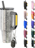 Thicc Buddy - 40 oz Stainless Steel Vacuum Insulated Tumbler with Lid and Straw for Water - Travel Mug Cupholder Friendly - Gifts for Women Men Him Her (Silver Sleigh)