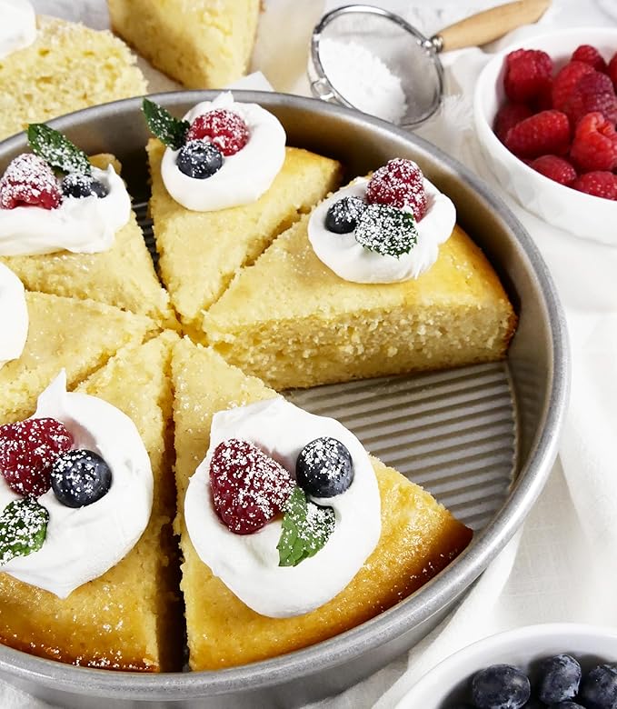 USA Pan Bakeware Round Cake Pan, Nonstick & Quick Release Coating, 9-Inch,Aluminized Steel (Pack of 6)