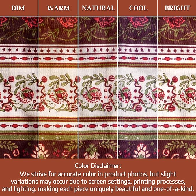 Maison d' Hermine Double Oven Mitt (7" x 35") 100% Cotton Heat Resistant BBQ Cooking Gloves with Loop for Thanksgiving Christmas Decorations Baking Cooking Handling Hot Pan (Reveillon Au Jardin)