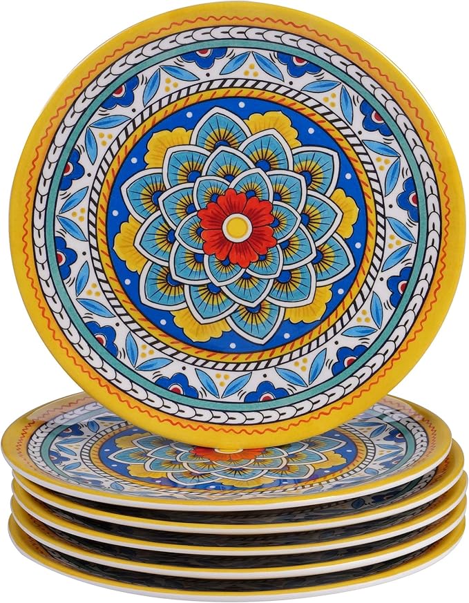 Certified International Portofino 12 Piece Melamine Dinnerware Set, Service for 4, Multi Colored