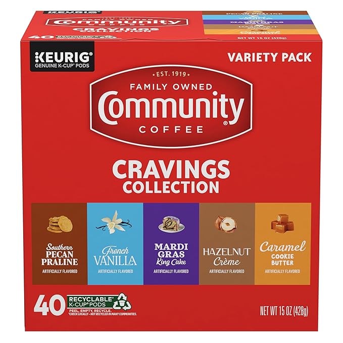 Community Coffee Cravings Collection Variety Pack, 40 ct K-Cup® Pods (Pack of 1)