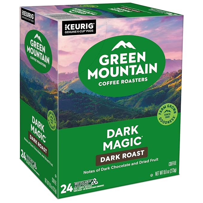 Green Mountain Coffee Roasters Dark Magic, Single-Serve Keurig K-Cup Pods, Dark Roast Coffee Pods, 96 Count