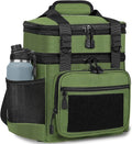 GLENKEY Tactical Lunch Box Cooler Bag - Expandable Insulated Lunch Bag for Men Women - XLarge Lunchbox for Adults Work Shifts Outdoor Trips Army Green 22L