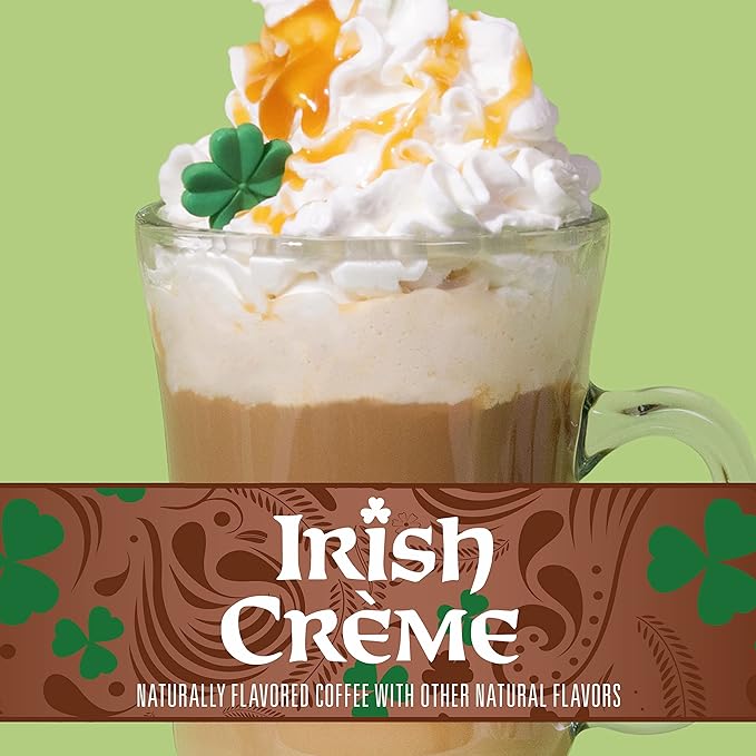 Community Coffee Irish Cream Flavored Coffee Pods, 10 count, Medium Roast Compatible with Keurig 2.0 K-Cup Brewers, 10 Count (Pack of 2)