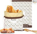 Beeswax Bread Bags for Homemade Bread & Sourdough, Elegant 2-Pack XL Reusable Cotton Bread Storage Bags, Beeswax Lined, Freezer Safe 17×13 in – PUCHIS | Breathable cotton