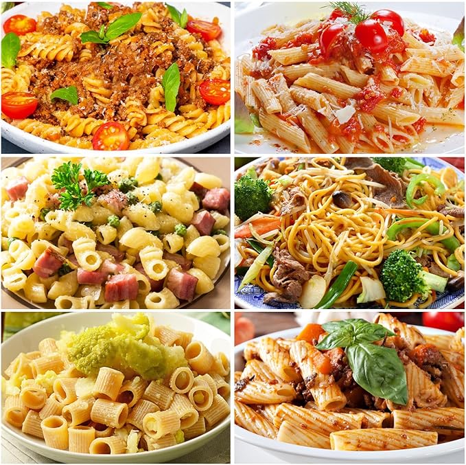 Pasta Maker Attachment for Kitchenaid Stand Mixer with 6 Different Shapes of Pasta Outlet, Durable for Kitchenaid Accessories and Attachments, Dishwasher Safe