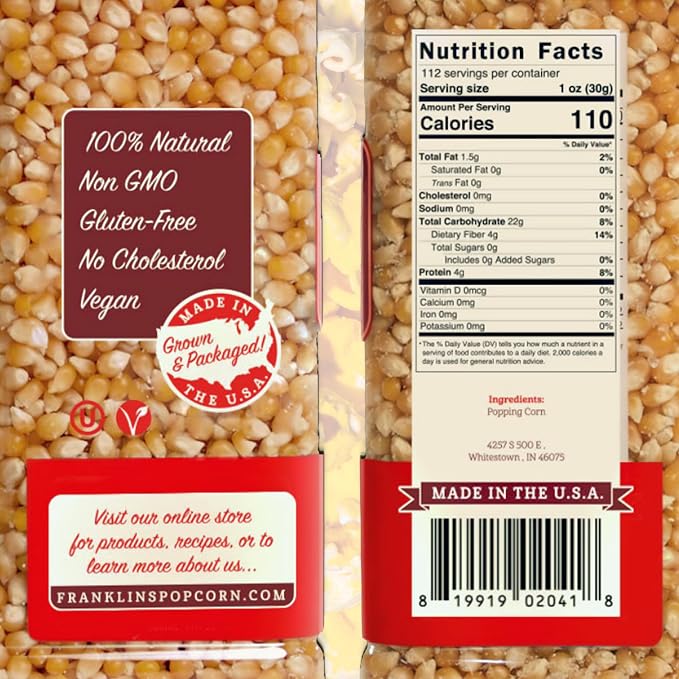 Franklin's Gourmet Popcorn - Movie Night Bundles - Stovepop Popcorn Maker, 28 oz Classic Popcorn Kernels, 19 oz Butter Flavored Salt, 30 oz Butter Flavored Coconut Oil