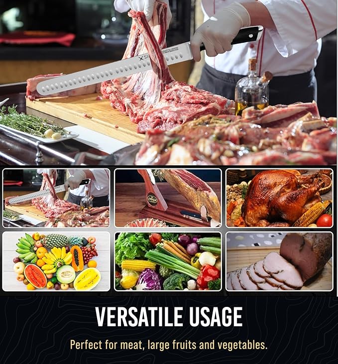 Bright Hobby Brisket Knife - 12" Premium BBQ Carving Knife Full Tang Razor Sharp - Gift for Dad From Wife, Son, Daughter